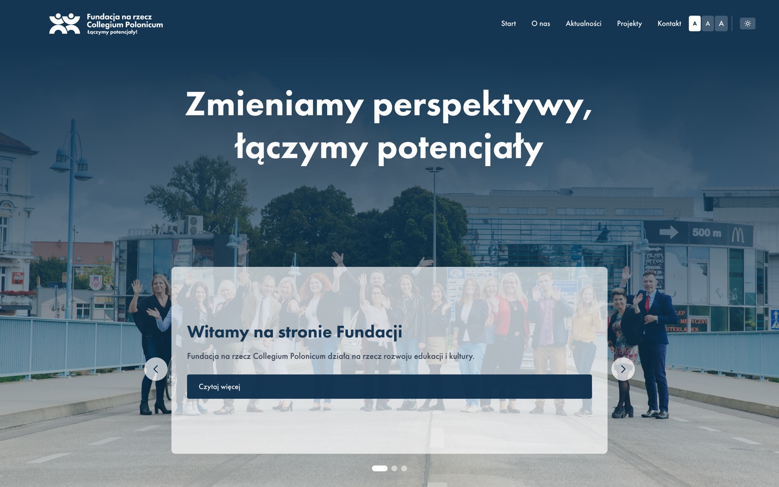 Strona internetowa Fundacji na rzecz Collegium Polonicum